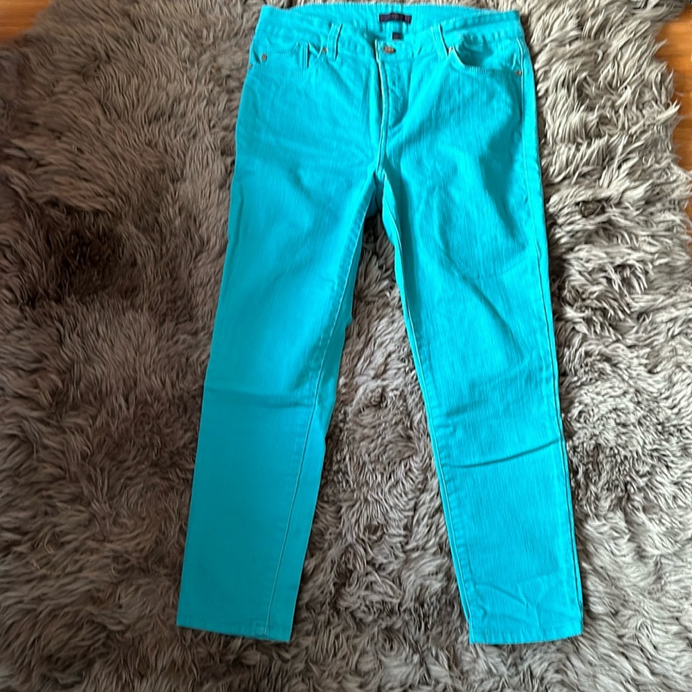 NYDJ Turquoise skinny jeans petite